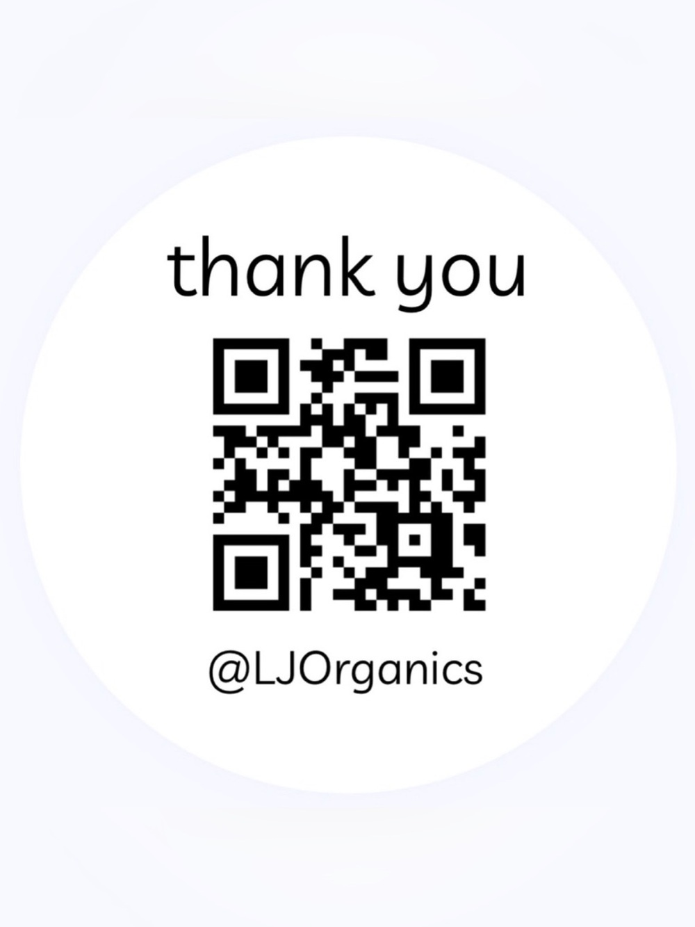 50 CUSTOM STICKERS - 2” ROUND - ‘THANK YOU’ - W/ YOUR QR CODE & CLOSET NAME